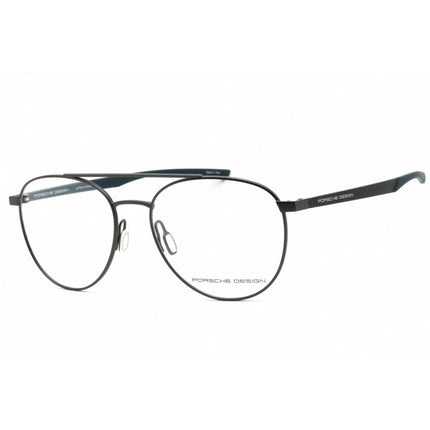 Porsche Men's Eyeglasses - Dark Grey/Blue Metal Full Rim Aviator Shape Frame| P8754 A ,