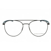 Porsche Men's Eyeglasses - Dark Grey/Blue Metal Full Rim Aviator Shape Frame| P8754 A ,