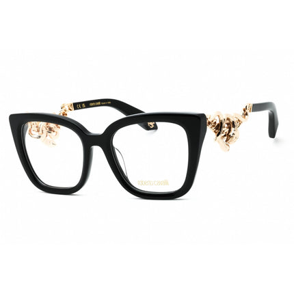 Roberto Cavalli Women's Eyeglasses - Black Plastic Full Rim Cat Eye | VRC051M 0700 ,