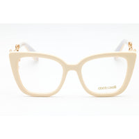 Roberto Cavalli Women's Eyeglasses - Cream Plastic Full Rim Cat Eye | VRC051M 09X7 ,