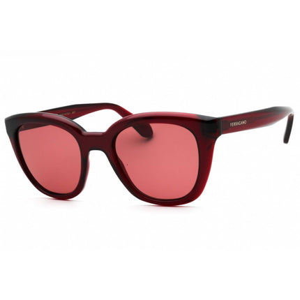 Salvatore Ferragamo Women's Sunglasses - Transparent Red Cat Eye Frame | SF2000S 616 ,