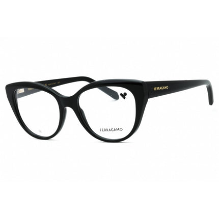 Salvatore Ferragamo Women's Eyeglasses - Black Acetate Full Rim Cat Eye | SF2970 001 ,