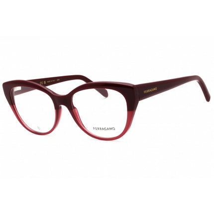 Salvatore Ferragamo Women's Eyeglasses - Burgundy Acetate Cat Eye Frame | SF2970 601 ,
