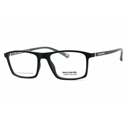 Skechers Men's Eyeglasses - Matte Black Full Rim Rectangular Shape Frame | SE3302 002 ,