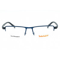 Timberland Men's Eyeglasses - Matte Blue Metal Half Rim Rectangular Frame | TB1821 091 ,