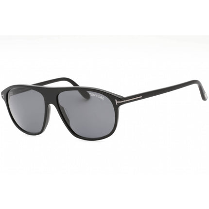Tom Ford Men's Sunglasses - Shiny Black Acetate Navigator Shape Frame | FT1027-N 01A ,