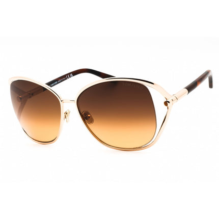 Tom Ford Women's Sunglasses - Shiny Rose Gold Full Rim Oversized Frame | FT1091 28F ,