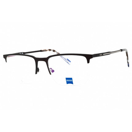 Zeiss Men's Eyeglasses - Satin Dark Brown Metal Half Rim Square Frame | ZS23125 201 ,