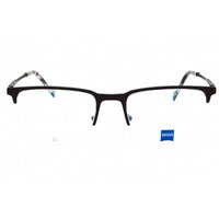 Zeiss Men's Eyeglasses - Satin Dark Brown Metal Half Rim Square Frame | ZS23125 201 ,