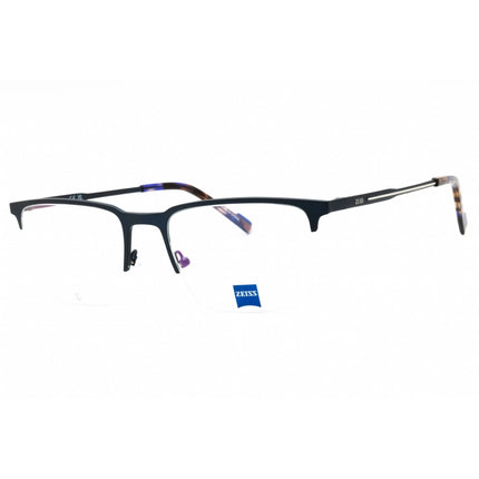 Zeiss Men's Eyeglasses - Satin Blue Metal Half Rim Square Shape Frame | ZS23125 403 ,