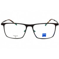 Zeiss Men's Eyeglasses - Satin Brown Metal Full Rim Rectangular Frame | ZS23140 203 ,