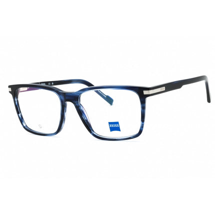 Zeiss Men's Eyeglasses - Striped Blue Acetate Full Rim Square Frame | ZS23533 463 ,