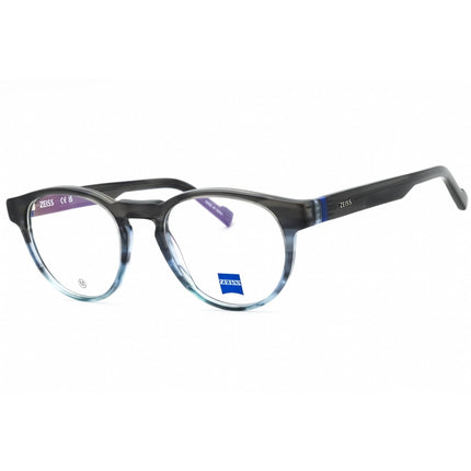 Zeiss Men's Eyeglasses - Striped Grey Blue Gradient Acetate Oval Frame | ZS23535 463 ,