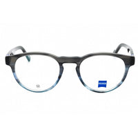 Zeiss Men's Eyeglasses - Striped Grey Blue Gradient Acetate Oval Frame | ZS23535 463 ,