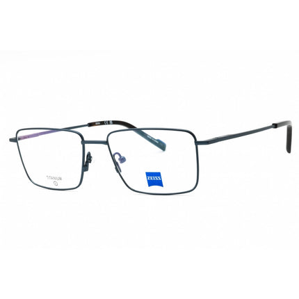 Zeiss Men's Eyeglasses - Satin Blue Titanium Full Rim Rectangular Frame | ZS24145 403 ,