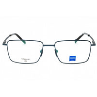 Zeiss Men's Eyeglasses - Satin Blue Titanium Full Rim Rectangular Frame | ZS24145 403 ,