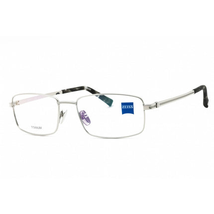 Zeiss Men's Eyeglasses - Light Gunmetal Titanium Full Rim Rectangular | ZS40004 022 ,
