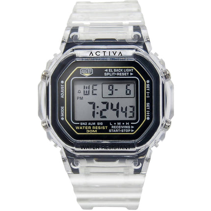 Invicta Unisex Watch - Activa Digital Dial Transparent Silicone Strap | ACW424-004 ,