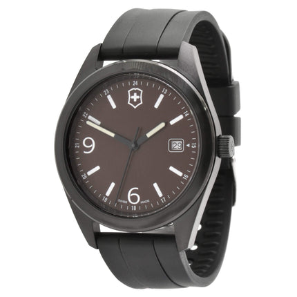 Victorinox Swiss Army Men's Watch - Garrison Brown Dial Black Strap Date | 26077.CB ,