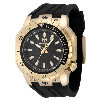 Technomarine Men's Watch - Manta Sea Quartz Black Dial Yellow Gold Case | TM-224011 ,