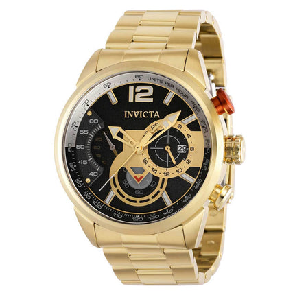 Invicta Men's Chronograph Watch - Aviator Quartz Yellow Gold Steel Bracelet | 39661 ,