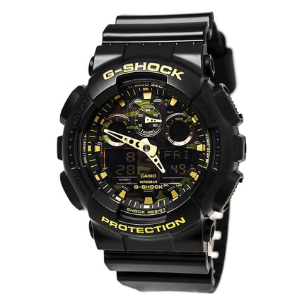 Casio Men's G-Shock Ana-Digi Camouflage Dial Resin Strap Dive Watch | GA100CF-1A9 ,