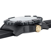 Luminox Men's Quartz Watch - Navy Seal Black Dial Rubber Strap | 3508.Gold ,