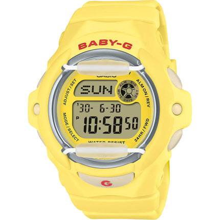 Casio Women's Watch Baby-G World Time Yellow and Grey Dial Strap BG-169CH-9CR ,