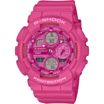 Casio Women's Watch G-Shock Pink and Grey Ana-Digi Dial Strap GMA-S140PP-4ACR ,