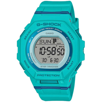 Casio Women's Watch G-Shock Alarm Turquoise Resin Strap Digital GMD-B300SC-2CR ,