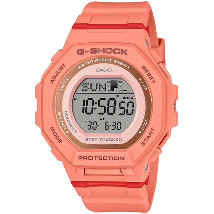 Casio Women's Watch G-Shock Coral Orange Resin Strap Digital GMD-B300SC-4CR ,