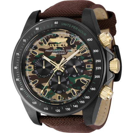 Invicta Men's Watch Speedway Chronograph Camouflage and Green Dial Strap 43678 ,