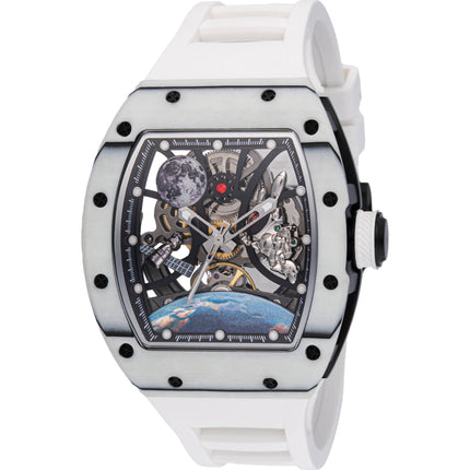 Invicta Men's Watch S1 Rally Interstellar Chrono Skeleton Dial White Strap 49012 ,