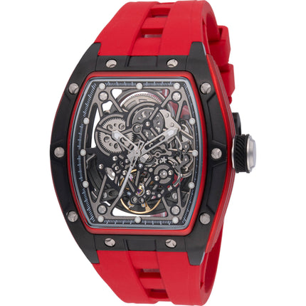 Invicta Men's Watch S1 Rally Automatic Skeleton Dial Red Silicone Strap 49017 ,