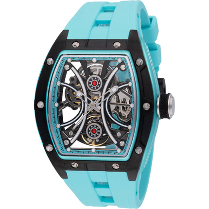Invicta Men's Watch S1 Rally Chrono Skeleton Dial Light Blue Rubber Strap 49019 ,