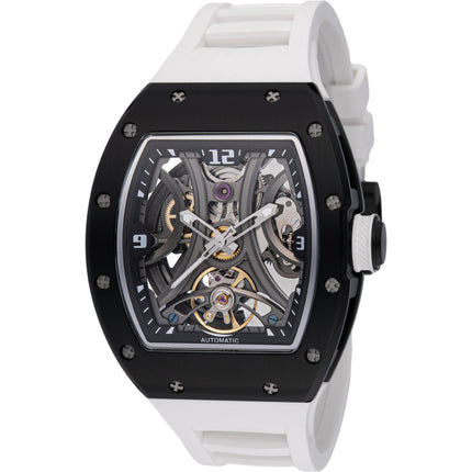 Invicta Men's Watch S1 Rally Chrono Skeleton Dial White Silicone Strap 49021 ,