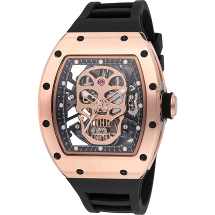 Invicta Men's Watch S1 Rally Automatic Rose Gold and Black Skeleton Dial 49024 ,