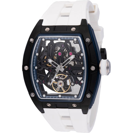 Invicta Men's Watch S1 Rally Black and Silver Skeleton Dial Silicone Strap 49030 ,