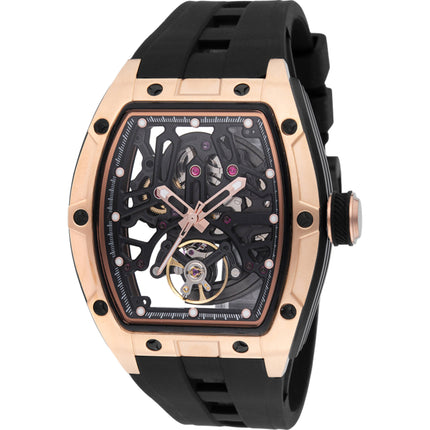 Invicta Men's Watch S1 Rally Automatic Skeleton Dial Black Strap Chrono 49032 ,