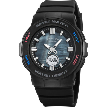 Invicta Unisex Watch Activa Blue Mop Analog-Digital Dial Black Strap ACW2125-001 ,