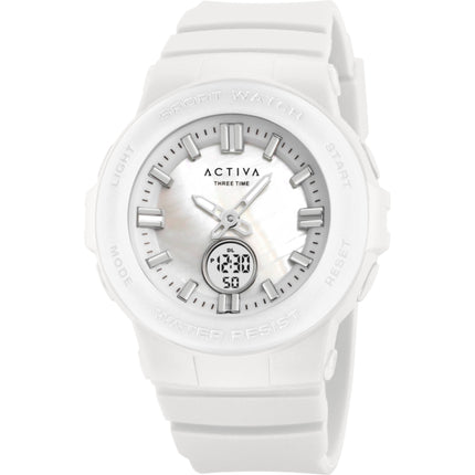 Invicta Unisex Watch Activa White Mop Analog-Digital Dial Strap ACW2125-002 ,