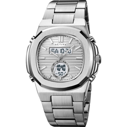 Invicta Men's Watch Activa Alarm Silver and Grey Analog-Digital Dial ACW2279-003 ,