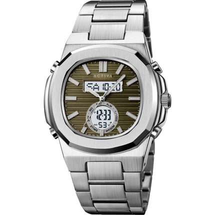 Invicta Men's Watch Activa Alarm Brown and Grey Analog-Digital Dial ACW2279-004 ,