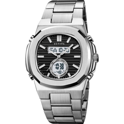 Invicta Men's Watch Activa Alarm Silver Tone Bracelet Analog-Digital ACW2279-005 ,