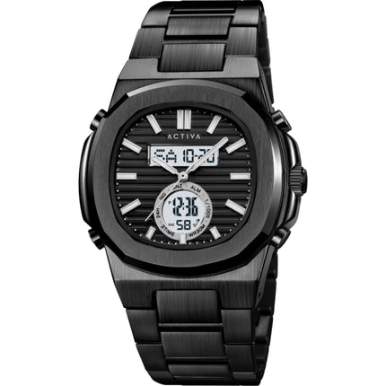 Invicta Men's Watch Activa Alarm Black Zinc Alloy Bracelet Ana-Digi ACW2279-006 ,