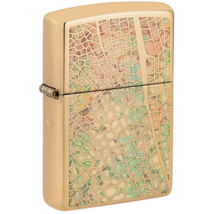 Zippo Windproof Pocket Lighter Dragonfly Wing Design High Polish Brass 46006 ,