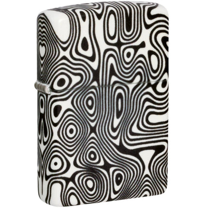 Zippo Windproof Lighter Glowing Waves and Swirls Design Glow-in-the-Dark 46012 ,