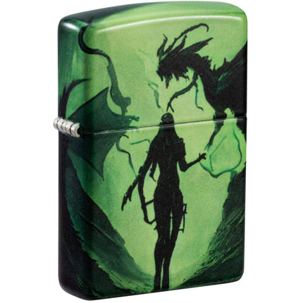 Zippo Windproof Lighter Glowing Dragon design Glow-in-the-Dark Finish 46130 ,