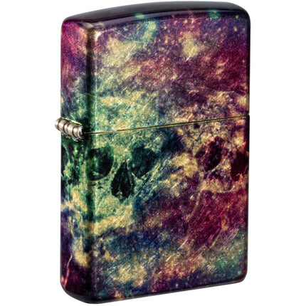 Zippo Windproof Lighter Galaxy Skull design 540 Fusion Shimmering Brass 46147 ,