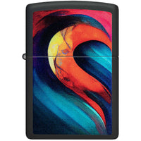 Zippo Windproof Lighter Set Color Image Whole Heart design Black Matte 46154 ,